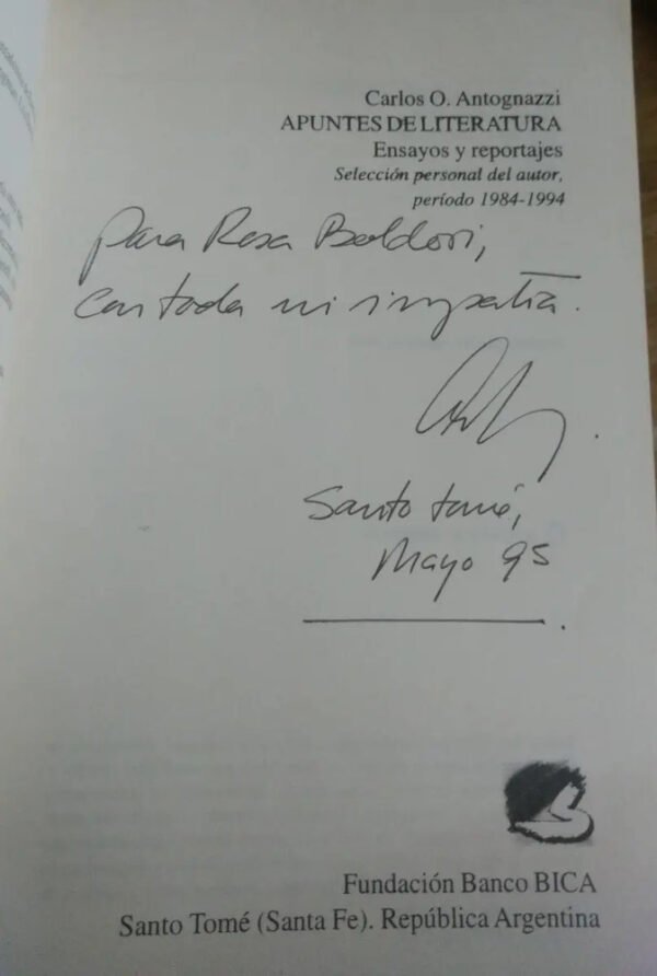 Apuntes De Literatura - Carlos Antognazzi - Fund. Banco Bica