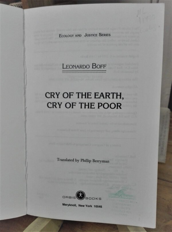Cry Of The Earth Cry Of The Poor - Leonardo Boff (en Inglés)