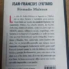 Firmado Malraux - Jean-françois Lyotard -
