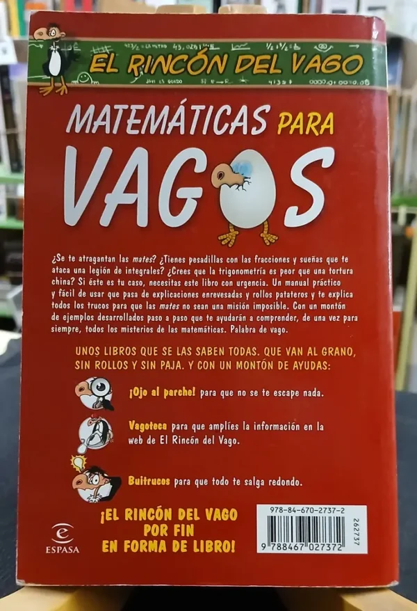 960116-MLA97228304917_112025 Matemáticas Para Vagos El Rincón Del Vago Espasa Calpe 2007