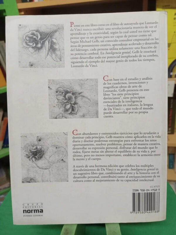 Inteligencia Genial Leonardo Da Vinci, Michael Gelb (usado)