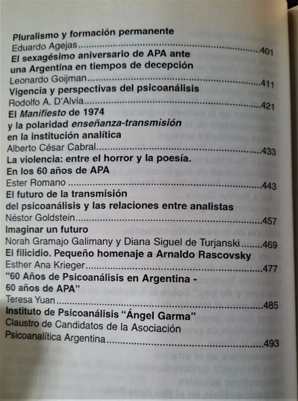60 Años De Psicoanálisis En Argentina - Asoc. Psicoanalítica