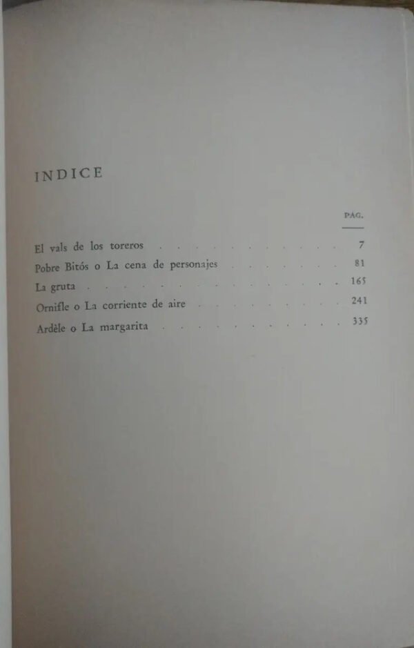 Teatro 5. El Vals De Los Toreros, Pobre Bitós - Jean Anouilh