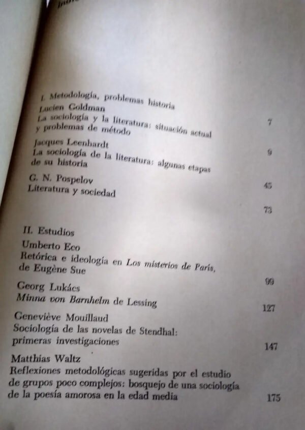 Sociología De La Creación Literaria Goldmann, Pospelov, Eco