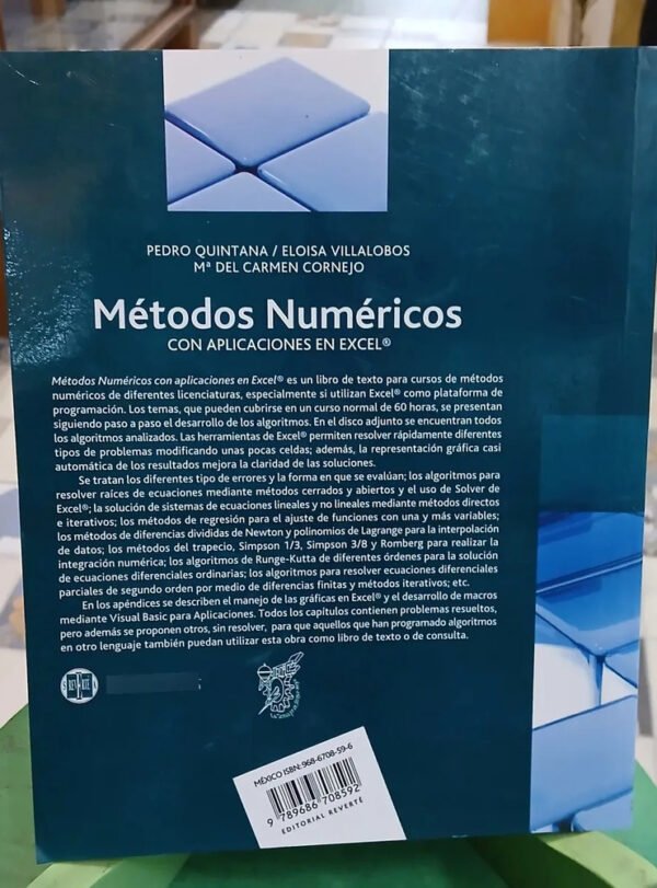 815018-MLA113098582879_062026 Métodos Numéricos Con Aplicaciones En Excel - Quintana...