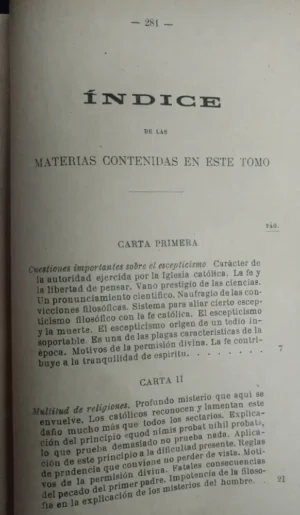 Balmes - Cartas A Un Escéptico -