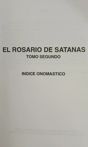 El Rosario De Satanas 1, 2, 3 Y Onomástico - H Nicolás Zinni