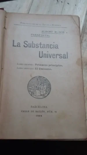La Substancia Universal - Bloch, Albert Y Paraf-javal