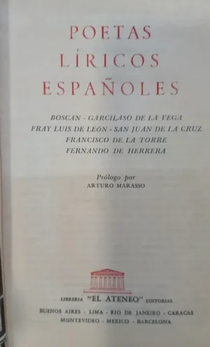 Poetas Líricos Españoles - Clásicos Inolvidables - El Ateneo