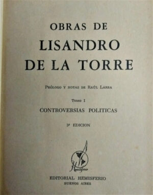 643310-MLA49654858780_042022 Obras De Lisandro De La Torre - Ed. Hemisferio (1,2,4,5,6,7)