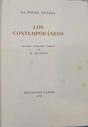 661155-MLA103236902424_012026 La Poesía Inglesa Tomos 1, 2 Y 3 - M. Manent