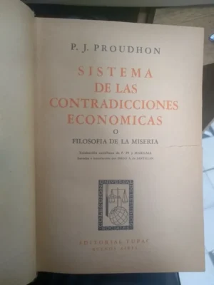 675503-MLA108491184527_032026 Sistema De Las Contradicciones Económicas P.j Proudhon 1945