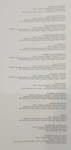 Libro + Cd Sabina: Vinagre Y Rosas Ed. De Lujo - C López