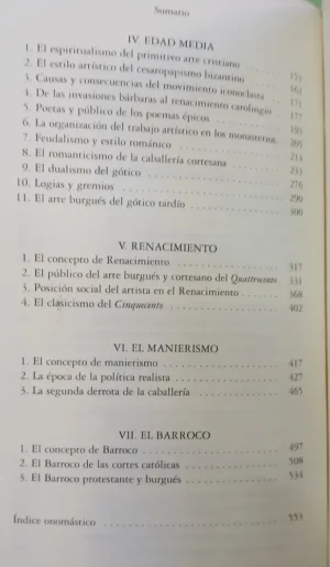 Historia Social De Literatura Y El Arte  V. 1 Y 2 - A Hauser