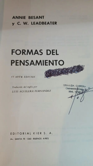 683954-MLA101194304785_122025 Formas Del Pensamiento - Annie Besant - C. W. Leadbeater