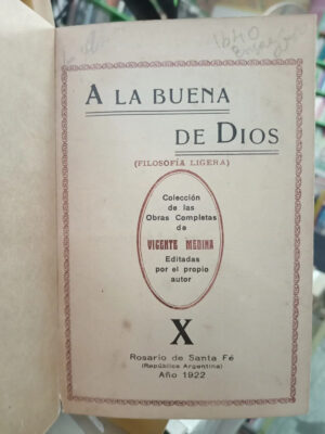 687989-MLA95627012458_102025 A La Buena De Dios, Vicente Medina, Filosofía Ligera