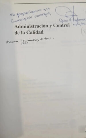 699894-MLA111362078652_052026 Administración Y Control De La Calidad - J Evans / W Lindsay