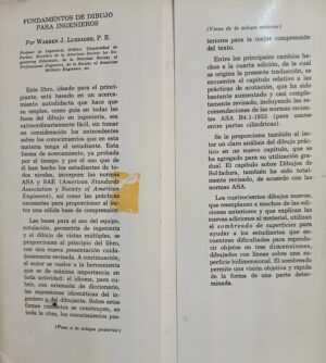 712033-MLA84470808591_052025 Fundamentos De Dibujo Para Ingenieros - Warren J. Luzadder