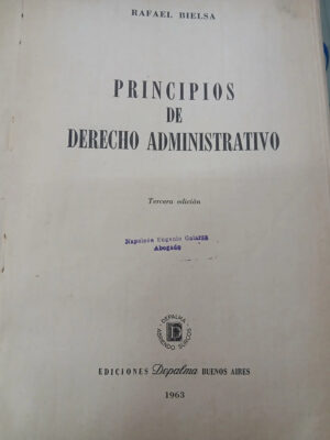 720119-MLA83413558362_042025 Principios De Derecho Administrativo - Rafael Bielsa Depalma