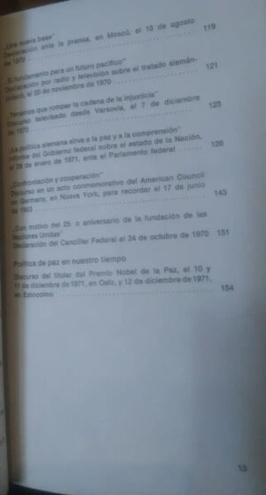 730550-MLA32227695562_092019 Paz, Discursos Y Escritos Del Premio Nobel 1971 Willy Brandt
