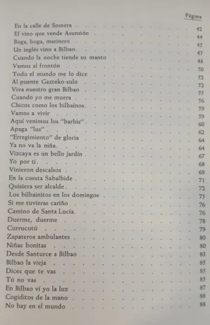 Canciones Populares Bilbainas - Recopilado J. De Orúe Matia
