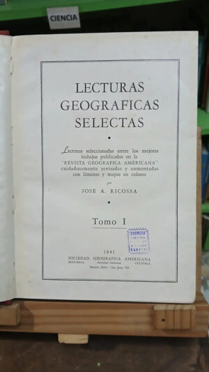 745540-MLA88485027770_072025 Lecturas Geograficas Selectas, Viajes Latinoamerica 1941