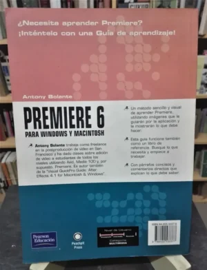 748701-MLA83499752406_042025 Guía Aprendizaje Premiere 6 Para Windows Y Macintosh Bolante