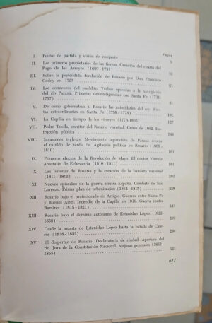 Historia De Rosario (1689-1939) - Juan Álvarez 1o Reimpresió