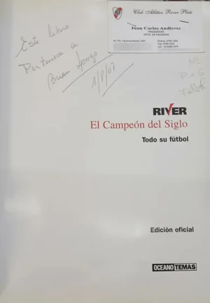 777572-MLA109807505127_032026 River - El Campeón Del Siglo: Todo Su Fútbol - Ed. Oficial