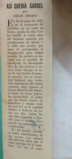 Asi Quería Gardel - Cesar Tiempo