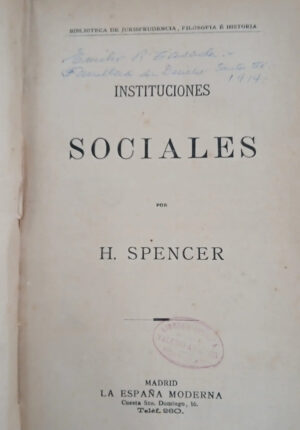 824898-MLA91836389564_092025 Instituciones Sociales - H- Spencer