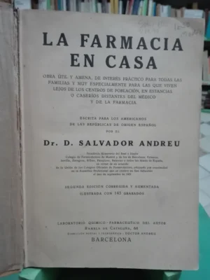 La Farmacia En Casa Dr. D. Salvador Andreu - Barcelona, 1923