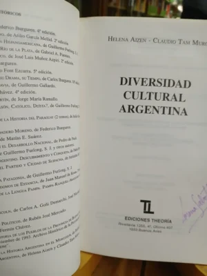 853231-MLA81854788610_012025 Diversidad Cultural Argentina Helena Aizen, Tam Muro Theoría