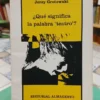 854125-MLA100190551521_122025 ¿qué Significa La Palabra Teatro? - Jerzy Grotowski