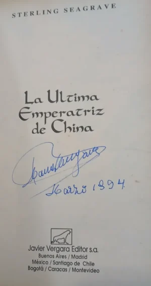 855817-MLA114908201603_072026 La Última Emperatriz De China - Sterling Seagrave