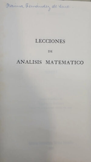 Lecciones De Análisis Matemático V. 1 Y 2 - Aldo Ghizzetti