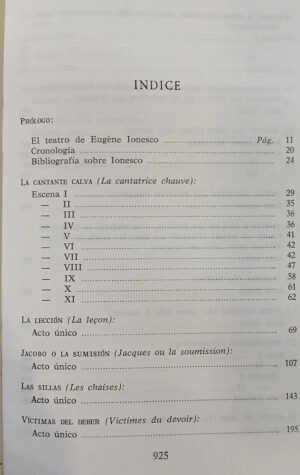 Rugene Ionesco - Obras Completas - Tomo 1  Ed. Aguilar