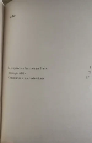 La Arquitectura Barroca En Italia - Giulio Carlo Argan
