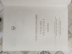 Historia De La Literatura Española E Hispanoamericana.