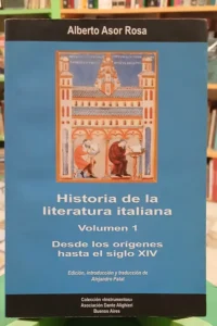 899695-MLA105298603606_012026 Historias De La Literatura Italiana V. 1 - Alberto Asor Rosa