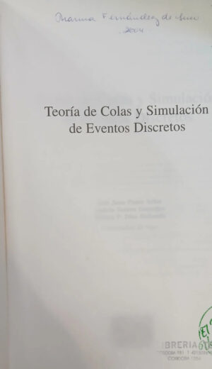 905435-MLA112569977157_062026 Teoría De Colas Y Simulación De Eventos Discretos