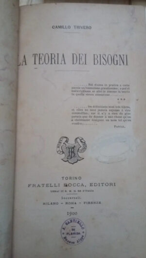 932074-MLA28288199998_102018 La Teoría Dei Bisogni - Trivero, Camillo