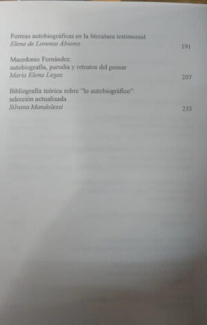 Desde La Niebla Autobiografía En Literatura Argentina. Legaz