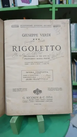 968994-MLA85974617644_062025 Rigoletto, Opera, Partitura, Giuseppe Verdi