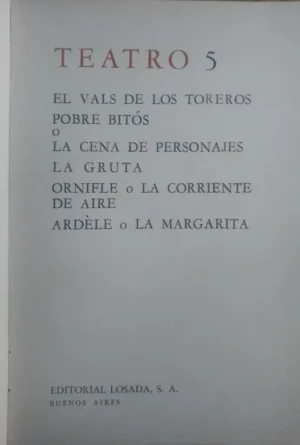 977282-MLA70093426417_062023 Teatro 5. El Vals De Los Toreros, Pobre Bitós - Jean Anouilh