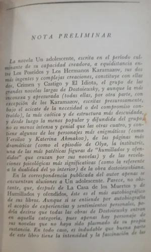 Un Adolescente T. I Y Ii - Fyodor Dostoiewsky