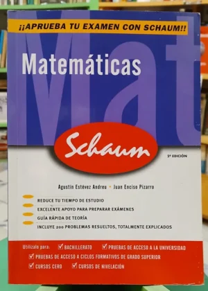 999648-MLA97244681643_112025 Matemáticas - Schaum - A. Estévez Andreu - J. Enciso Pizarro